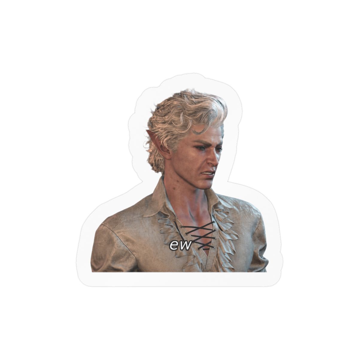 Astarion Ew Baldur's Gate 3 Funny Sticker | Gamer Vinyl Decal