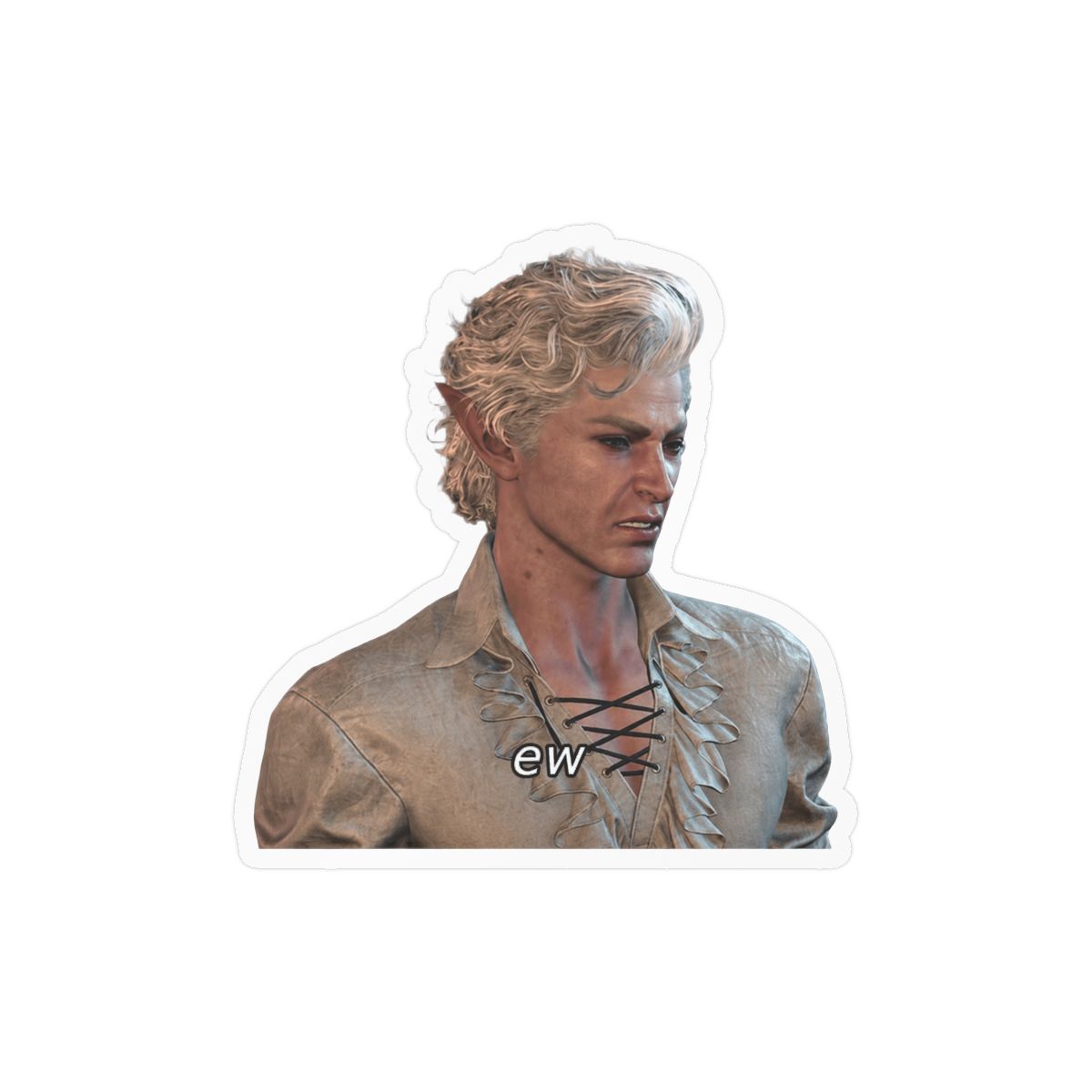 Astarion Ew Baldur's Gate 3 Funny Sticker | Gamer Vinyl Decal — official Baldur's Gate 3 Stickers