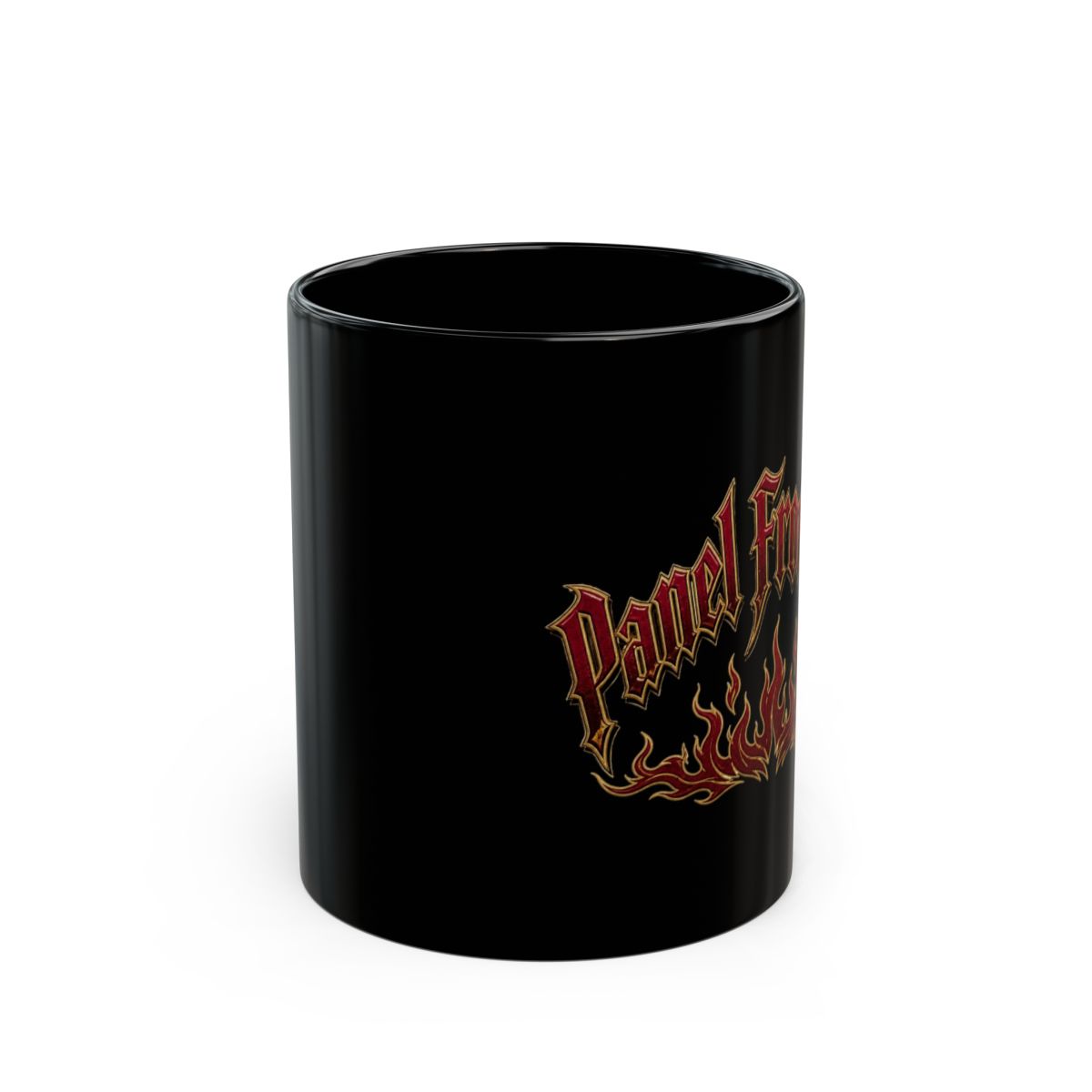 Baldur's Gate 3 "s Gate 3. The main text reads: " Black Mug - Official mugs merchandise