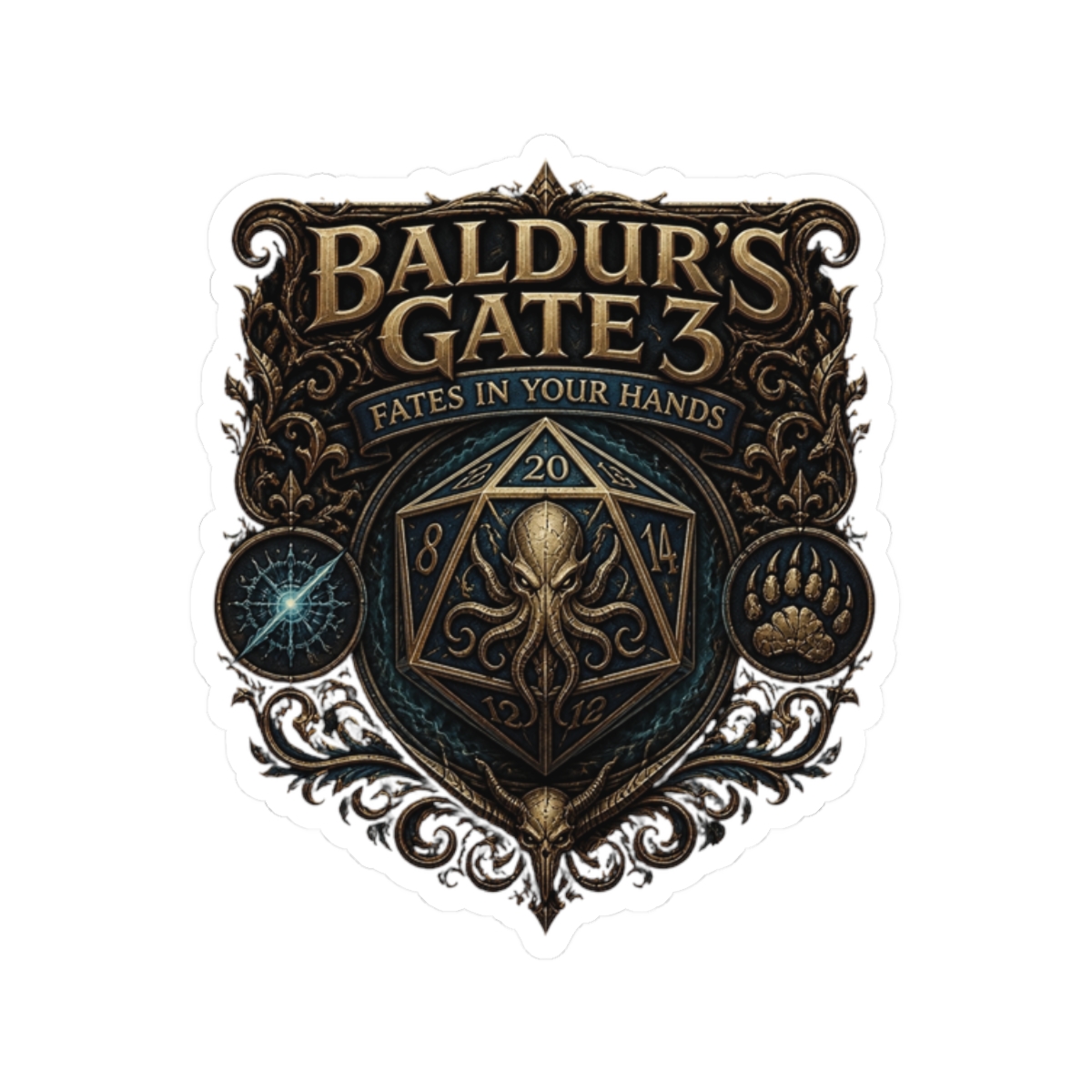 Baldur's Gate 3 "BALDUR" Sticker - Official stickers merchandise